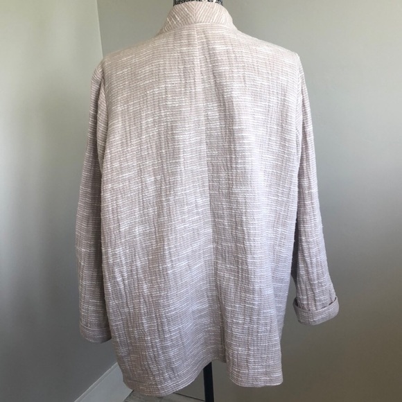 Eileen Fisher cream cotton cardigan jacket size XL - Picture 6 of 8